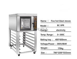 <span class=keywords><strong>Four</strong></span> à convection commercial mobile avec roues, <span class=keywords><strong>four</strong></span> à pâtisserie électrique - Product Image 5