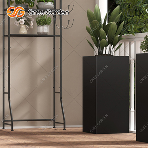 Jardinera Grande de Acero Galvanizado para Interiores/Exteriores, Patio/Jardín, Duradera, Resistente a la Intemperie, Ecológica, Ligera, Moderna, con Drenaje - Product Image 4
