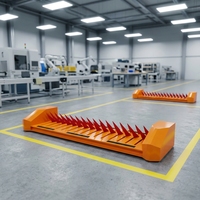 Barrière de sécurité routière anti-évasion en acier, électrique hydraulique, avec système de levage pneumatique, à pointes anti-choc, avec éclairage IP67
