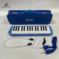 Beginner Kids 32 Keys Melodica Pianica Piano Style Keyboard Harmonica Mouth Organ with Mouthpiece Cleaning Cloth Carry Case