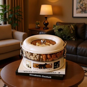 Rotating Airtight Snack And Nut Storage Box Round Sealing Container For Home Use Dried Fruit Food Container - Product Image 1