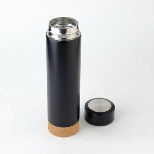 <span class=keywords><strong>Bouteille</strong></span> d'eau vierge à sublimation, 500ml, sans danger pour aliments, écologique professionnel, avec fond en liège, 10 pièces - Product Image 3