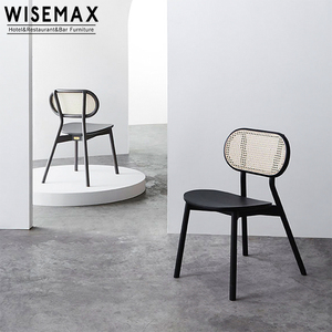 WISEMAX FURNITURE <span class=keywords><strong>Mobilier</strong></span> <span class=keywords><strong>de</strong></span> restaurant et d'hôtel au design français moderne, <span class=keywords><strong>chaises</strong></span> <span class=keywords><strong>de</strong></span> salle à manger en rotin, <span class=keywords><strong>chaises</strong></span> <span class=keywords><strong>de</strong></span> loisirs en bois massif - Product Image 5