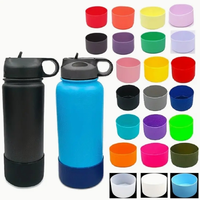 Gobelet en silicone de couleur unie, sans BPA, 12-32oz, protection écologique, antidérapante et résistante à l'usure