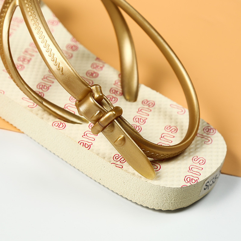 OEM Custom Flat Sandals Summer Beach Shoes EVA PVC Sandals for Women and Ladies