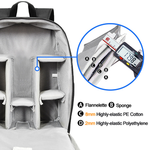 <span class=keywords><strong>Mochila</strong></span> GRANDE <span class=keywords><strong>para</strong></span> ordenador portátil, bolsa de cámara de vídeo, cámara Dslr personalizada, impermeable - Product Image 4