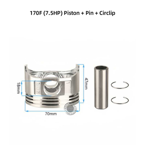 Sinaike Xăng Bộ phận động cơ 168 170f 6.5HP 7.5HP 8.0hp GX160/gx210 212cc <span class=keywords><strong>Piston</strong></span> <span class=keywords><strong>Ring</strong></span> Set Xi lanh đầu Gasket sửa chữa máy móc - Product Image 5