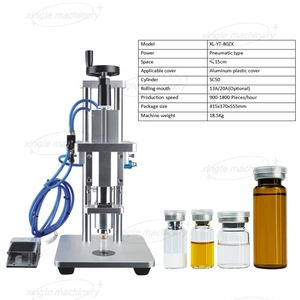 Pequeña prensa automática de escritorio, vial de perfume, tapa de aluminio, sellado neumático, máquina taponadora de botellas de plástico y vidrio - Product Image 3