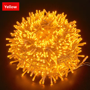 ไฟ LED สีวอร์มไวท์ IP44 ความยาว 10 เมตร 100 หลอด สาย PVC ใส 110V ปลั๊กแบบ US สำหรับตกแต่งคริสต์มาส งานเทศกาลกลางแจ้ง และงานเชิงพาณิชย์ - Product Image 3