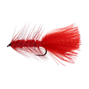 Crochet de fixation de mouches d'eau salée rouge olive noir appâts de mouches de truite laineux Bugger banderoles appâts durs artificiels leurres de pêche à la mouche - Product Image 3