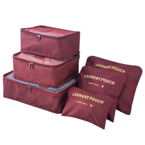 Sacs de rangement pliables de voyage, sacs de rangement, ensemble d'emballage de <span class=keywords><strong>valise</strong></span>, étuis de rangement, organisateur de bagages Portable, pochette de rangement pour vêtements 6 pièces - Product Image 6