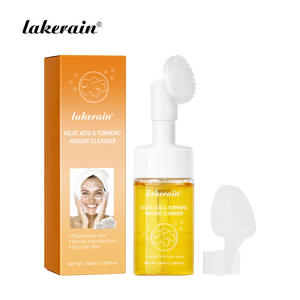 Nouveau produit Lakerain nourrit en profondeur nettoie en douceur rafraîchit contrôle l'huile et éclaircit les cicatrices d'acné <span class=keywords><strong>mousse</strong></span> nettoyante au curcuma - Product Image 5