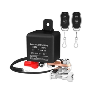 Interruttore Relè Wireless 240A 12V DC per <span class=keywords><strong>Auto</strong></span> <span class=keywords><strong>con</strong></span> <span class=keywords><strong>Telecomando</strong></span>, Interruttore di Disconnessione Batteria Potenziato <span class=keywords><strong>con</strong></span> Display LED - Product Image 6