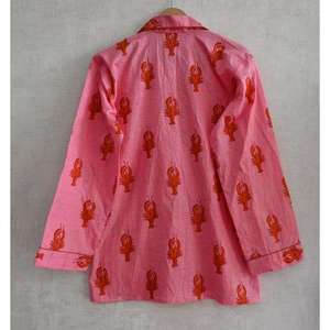 Ensemble de pyjama en coton imprimé pour femmes, doux, confortable, respirant, vêtements de nuit décontractés, vêtements de détente à la maison, élégant, deux pièces - Product Image 5