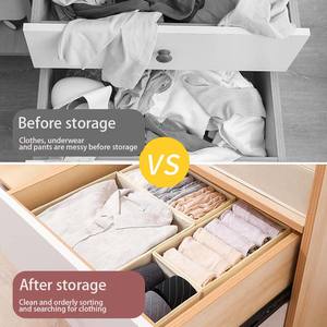 Set da 6 pezzi per la casa scatola portaoggetti per guardaroba scatola portaoggetti pieghevole per guardaroba organizzatore per guardaroba lavabile per vestiti - Product Image 5