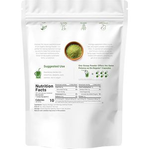 โรสเบสท์ ผู้จัดจำหน่ายจากจีน ขายส่งแบบ OEM แบรนด์ส่วนตัว ผงสกัดใบมะรุมออร์แกนิคแท้ รสชาติต่างๆ บรรจุในถุง - Product Image 5