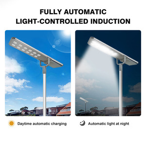Extérieur en aluminium à haut mât LED lampadaire solaire étanche IP66 capteur de mouvement batterie au lithium cellule photoélectrique à distance pour la route - Product Image 6
