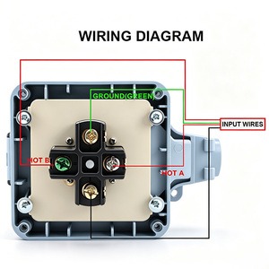 Presa Elettrica da Esterno Impermeabile IP66 50A 125V/250V con Coperchio per <span class=keywords><strong>Giardino</strong></span> e Uso Interno - Product Image 5