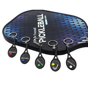 <span class=keywords><strong>Porte</strong></span>-clés décapsuleur vintage en alliage de zinc avec récupérateur de balles de tennis, basketball et pickleball, et logo d'équipe - Product Image 6