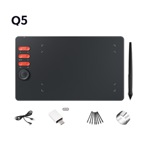 Tablette de <span class=keywords><strong>dessin</strong></span> numérique USB noire - Résolution du stylet 5080 LPI, 16384 niveaux de pression, construction robuste, connexion <span class=keywords><strong>facile</strong></span> pour les artistes - Product Image 2