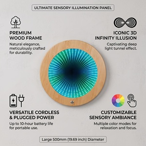 Panel de Pared con Espejo Infinito LED para Actividades, para Salas Sensoriales de Jardín de Infancia, Guarderías, Preescolares, Equipo de Juego con Luz Montessori - Product Image 2