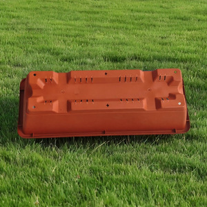 Bac de plantation rectangulaire en plastique version fine Hollen avec trous de drainage pour balcon et jardin domestique (fleurs et légumes) - Product Image 1