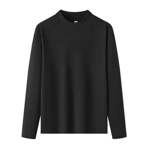 Camiseta elástica de manga larga con logo personalizado, nueva colección otoño 2025, estilo urbano americano, camisa de base gruesa para hombre, absorbente de sudor y fresca. - Product Image 2