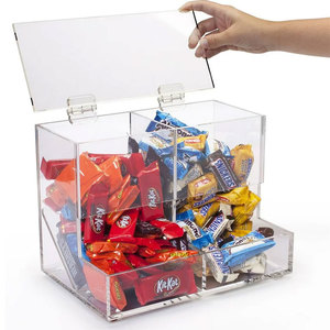 Bulk food bins display transparent clear acrylic plastic tube for candy