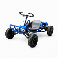 Go Kart de Gasolina de 90cc y 2 Tiempos, Mini Buggy Todoterreno para Niños con Manillar, Llantas de 4 y 6 Pulgadas, Asiento Individual, Arranque Manual y Frenos de Disco
