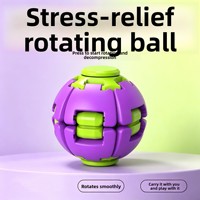 Spinner de doigt rotatif rétractable anti-stress avec fonction de pression et de rotation colorée