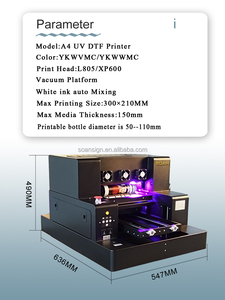 A3 UV máy in phun kỹ thuật số máy in 3250 phẳng máy in xp600 3D Emboss + véc ni máy in - Product Image 2