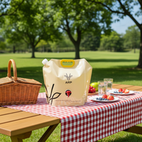 Sac de stockage de jus pliable personnalisé de 8 L pour camping, avec valve et bec verseur intégrés, pour emballage et transport