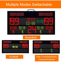 Tableau de score électronique numérique LED portable GANXIN pour plusieurs sports (football, basketball) avec support d'installation