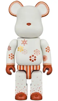 Statue en résine d'art urbain DIY blanche de 7 cm, 100 % peinture unie, Faze Bears Brick Collectibles