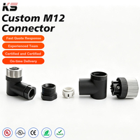 Impermeable IP67 Latón Sensor M12 Industrial X Código Conector macho 5 Pin Conectores impermeables M12