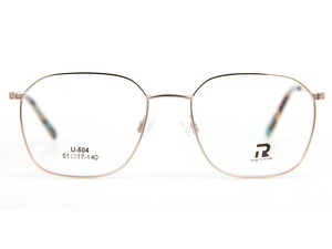 Lunettes unisexes bicolores avec branches ultra-fines et logo personnalisé – Montures optiques métalliques tendance - Product Image 2