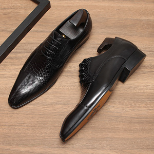 Nuevos Zapatos de Vestir Casuales Deportivos para Hombre, de Cuero Vacuno con Estampado de Cuero, de Lujo, Transpirables, con Cordones, que Aumentan la Altura, para Otoño - Product Image 3