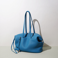 Sac à main vintage en cuir véritable pour femme 2026 avec fermeture éclair et cadenas, deux sangles réglables