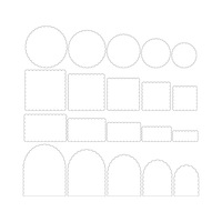 Emporte-pièces alimentaires en plastique personnalisés Safran ondulé Rectangle arc carré formes découpées en vague arc Rectangle vague ustensiles de cuisson emporte-pièce