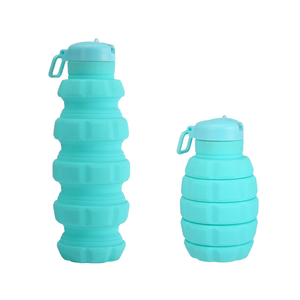 Bouteille d'eau pliable CZFIT, qualité alimentaire, anti-fuite, écologique, avec poignée, unisexe, vente en gros d'usine. - Product Image 4