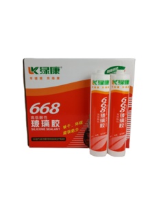 GREEN HEALTH 668 Mastic <span class=keywords><strong>silicone</strong></span> acétique haute performance à séchage rapide, adhésif pour verre, pour collage de fenêtres, portes et aluminium, en <span class=keywords><strong>cartouche</strong></span> - Product Image 1