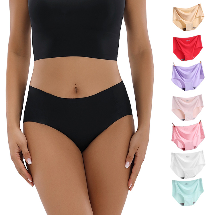 Женское нижнее белье, трусики, женские бесшовные шелковые трусики, женское сексуальное нижнее белье