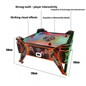 โต๊ะเกมส์แอร์ฮอกกี้และฟุตบอล 2 in 1 ดีไซน์หมุนได้ พร้อมพัดลมแรงดันสูง สำหรับความบันเทิงในบ้านสำหรับครอบครัว ขายส่ง - Product Image 2