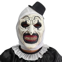 Masque de Clown Horreur Terrifier, Masque de Cosplay Clown Effrayant en Latex Souple, Démon Sanglant, Joker Maléfique, Masques de Costume de Fête d'Halloween pour Adulte
