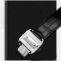 Accessoires de montre Bracelet de montre en cuir véritable pour Ca-rtier S-antos Bracelet de montre 100 pour hommes et femmes Bracelet à boucle pliante 20mm 23mm