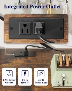 <span class=keywords><strong>Estante</strong></span> de Cocina Industrial Grande de 16 Pies Cúbicos y 5 Niveles, Soporte <span class=keywords><strong>para</strong></span> <span class=keywords><strong>Microondas</strong></span>, Estación de Cafetería con Ganchos y Soporte <span class=keywords><strong>para</strong></span> Toallas de Papel - Product Image 4