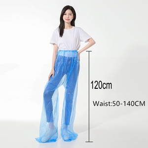 Isposable-pantalones de lluvia impermeables para hombre y mujer, botas impermeables gruesas y transparentes para exteriores - Product Image 2