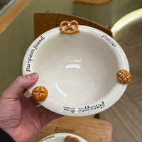 Ensemble de vaisselle en céramique personnalisé, style nordique de luxe moderne, blanc, pour la maison et les enfants, comprenant un bol à riz et à soupe et un plat de service, design Dubai mignon.