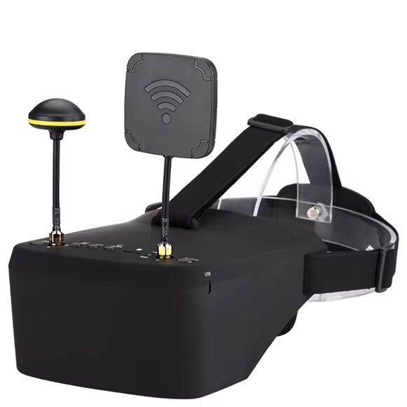 LS-800D Plastic FPV Video Glasses Dual Antenna 40CH 5 Inch Drone VTX Goggles Drones Accessories