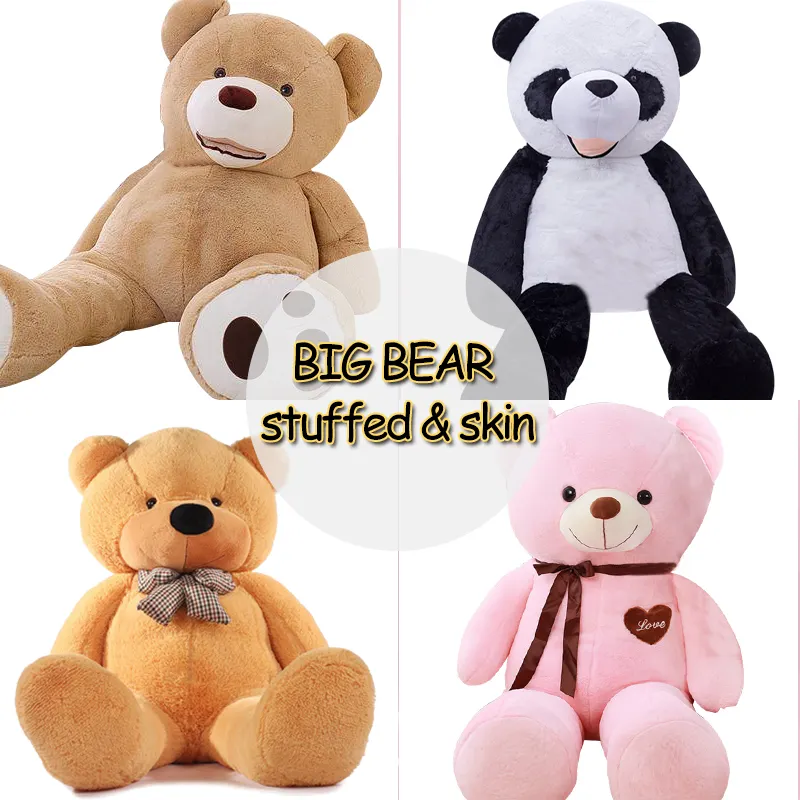 Different kinds of giant bears Cute Plush Bear doll With Heart teddy skin stuffed Valentine's Day Bear